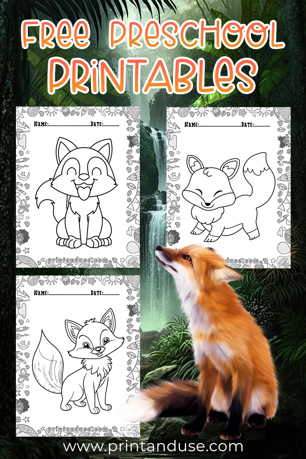 Fox Coloring Page
