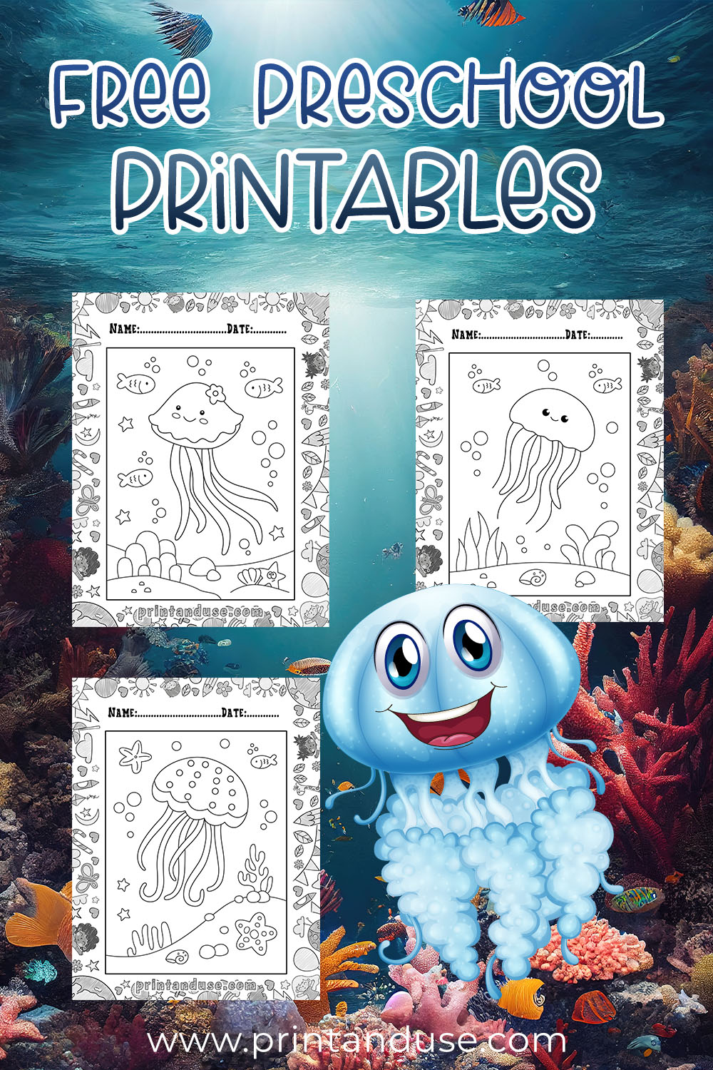 Jellyfish Coloring Pages For Kids