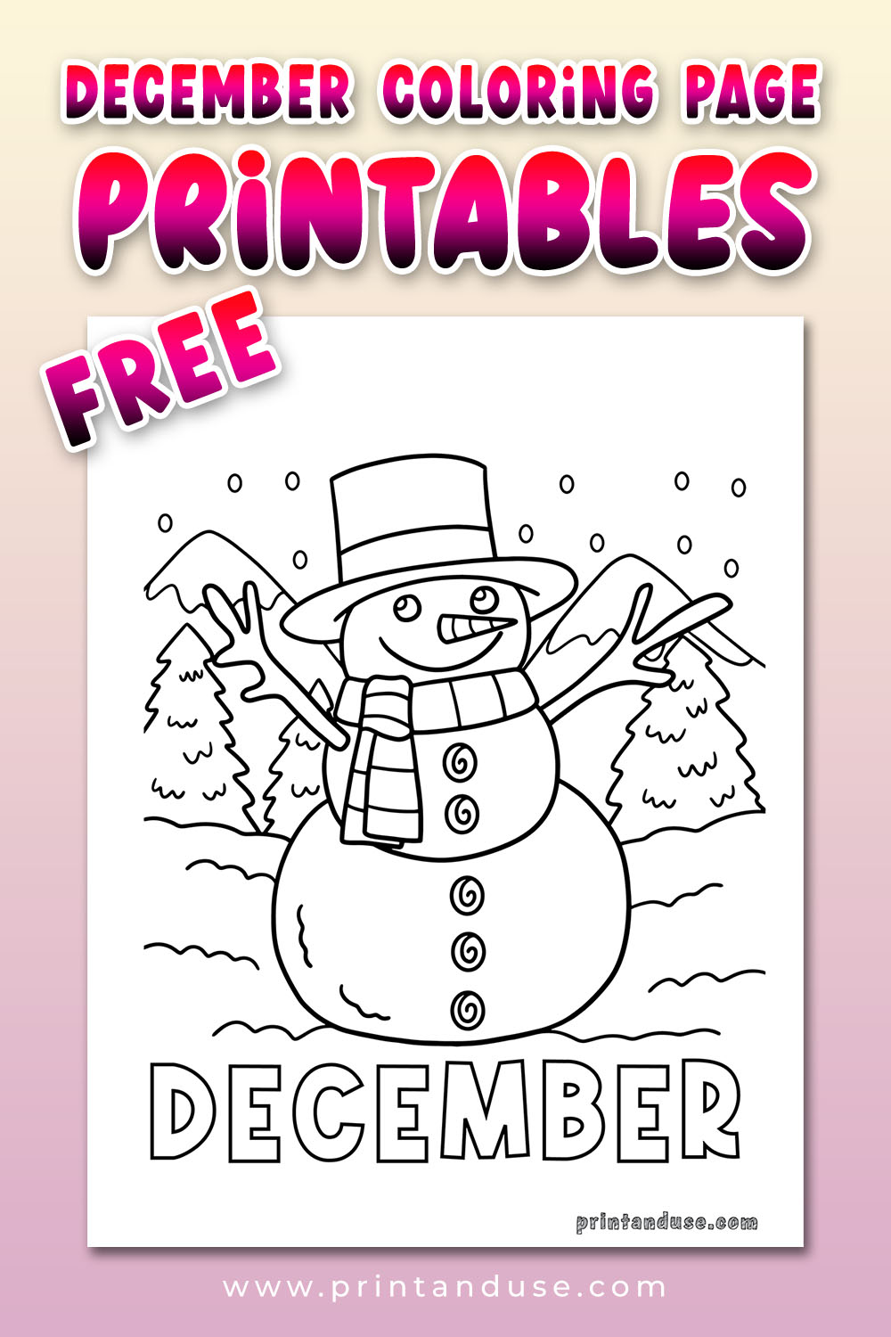 December Coloring Page