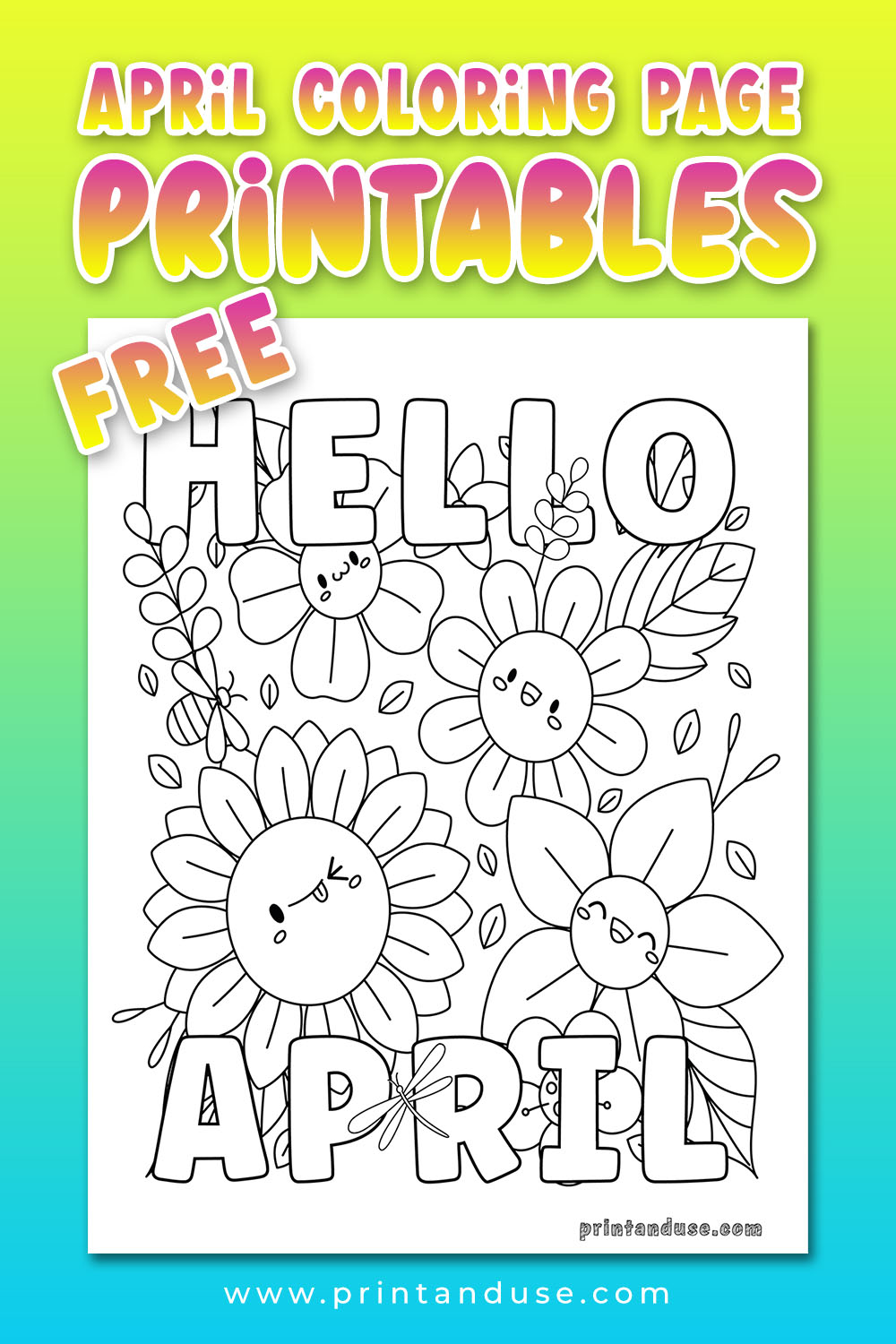 April Coloring Page
