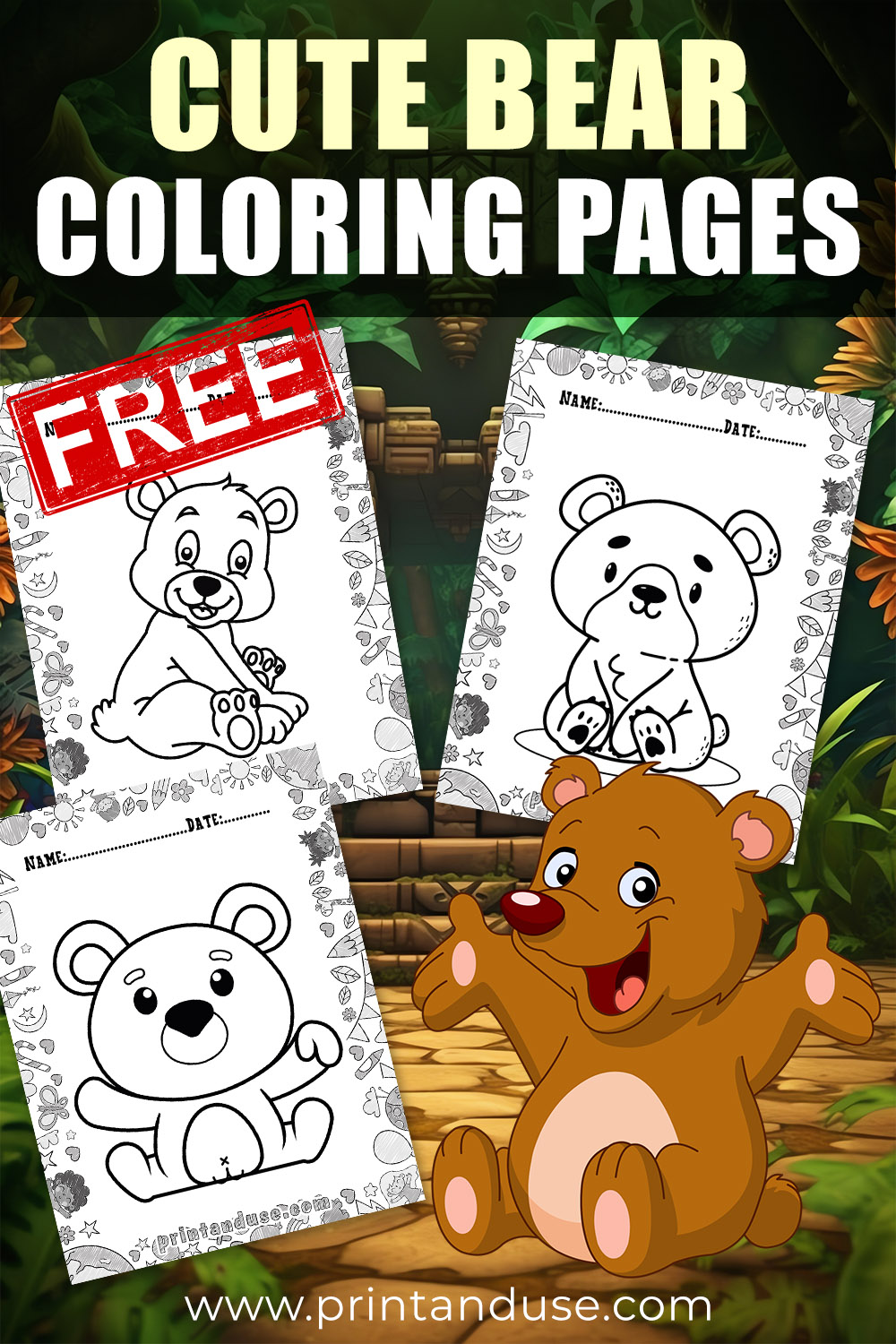 Bear Coloring Pages For Kids