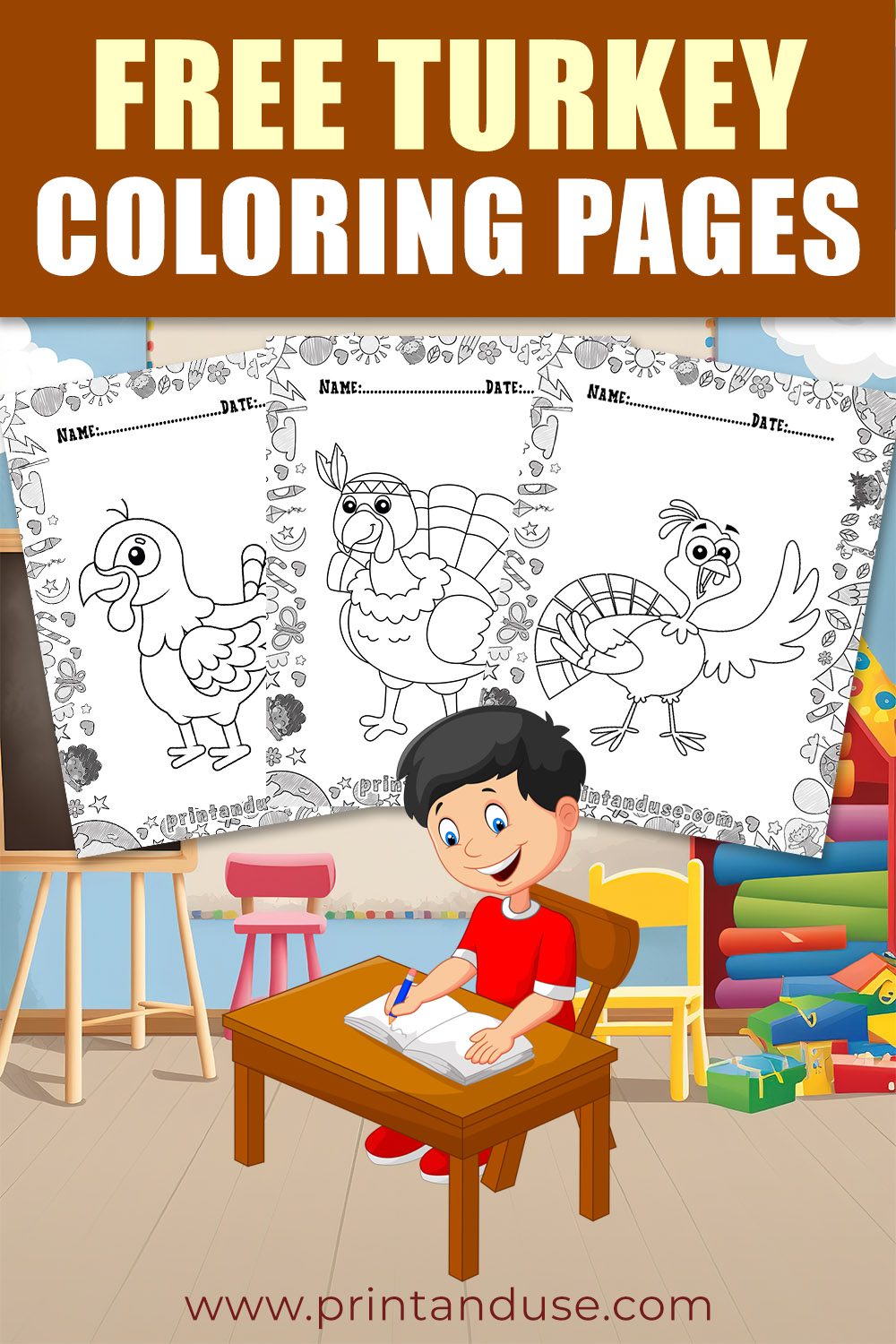 Turkey Coloring Pages